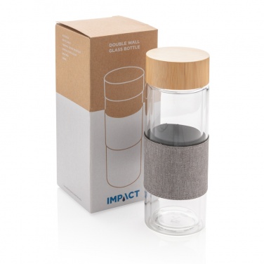 Logo trade firmakingituse pilt: Impact topeltseinaga borosilikaatklaasist pudel