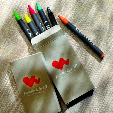 Logotrade reklaamtoote foto: Karbis 6 vahapliiatsit kriidid