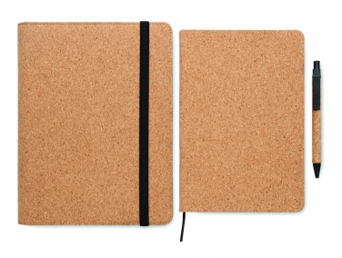 Logo trade reklaamkingituse pilt: A5 märkmik-mapp korgist