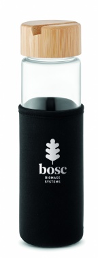Logotrade firmakingituse foto: Klaaspudeli bambusest kaas 600ml