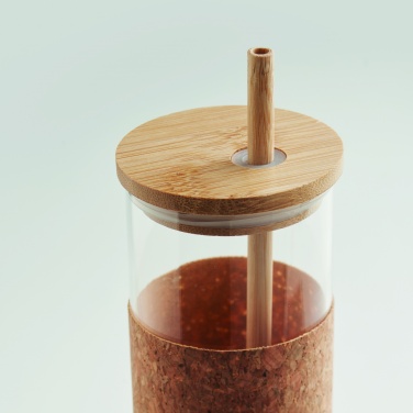 Logo trade reklaamkingitused foto: Korgist ümbrise ja bambusest kaanega joogitops, 450 ml