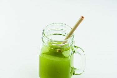 Logotrade firmakingid pilt: Bambusest joogikõrs koos puhastuspintsliga kotis