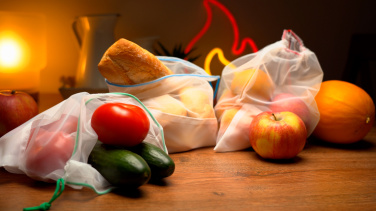 Logotrade firmakingituse foto: Võrgust toidusäilituskotid, komplektis 3 kotti MIAMI