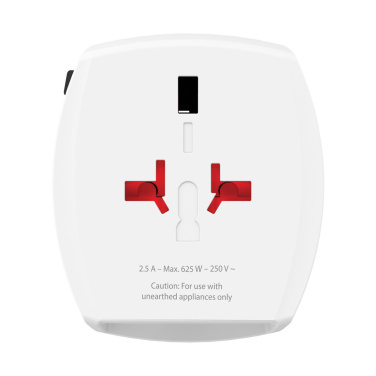 Logotrade meene foto: SKROSS World Travel Adapter MUV 2-pooluseline USB A ja C-ga