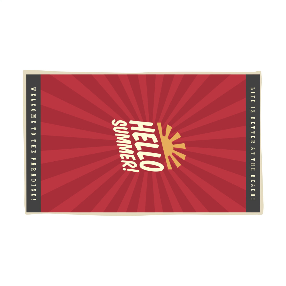 Logo trade reklaamtooted foto: Prinditud rannarätik 300 g/m² 100x180