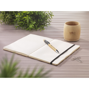 Logo trade ärikingi pilt: Bamboo Journal palja seljaga paberist märkmik A5