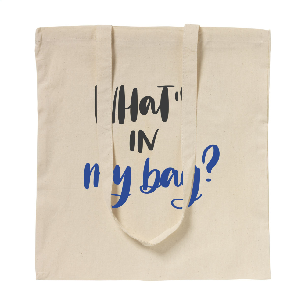 Logo trade reklaamkingid foto: ShoppyBag (100 g/m²) pikkade sangadega puuvillane kott