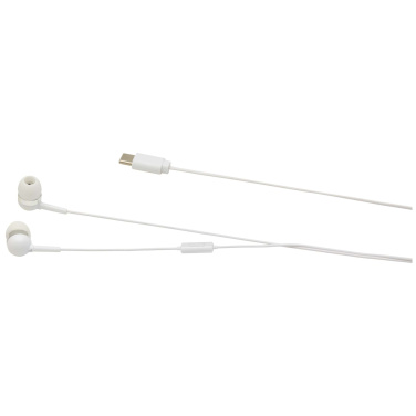 Logotrade ärikingituse foto: Baekdu juhtmega Type-C peakomplekt koos taaskasutatud plastikust hoiukarbiga