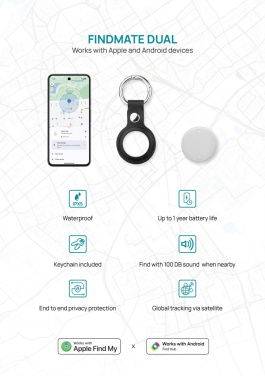 Logotrade reklaamtooted pilt: Findmate Dual RCS taaskasutatud plastist esemete otsija IPX 5