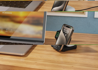 Logotrade meene foto: Urban Vitamin Arcadia RCS plastikust 15W 3in1 magnetiline laadija