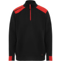 Maverick 280 g/m2 meeste poollukuga kampsun, Must / Punane
