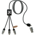 SCX.design C33 60W C-tüüpi laadimiskaabel helendava logoga, Heather Black