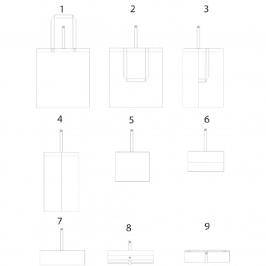 Logo trade mainoslahja kuva: Nevada-kassi, puuvillainen, taitettava, 100 g/m² 7L