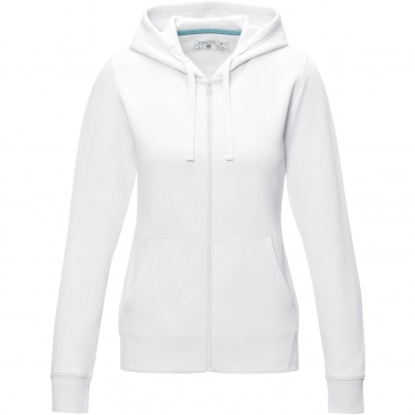 Logotrade mainoslahja tuotekuva: Ruby women’s organic recycled full zip hoodie