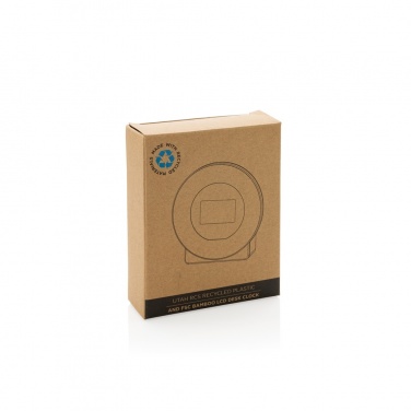 Logotrade mainostuotet kuva: Utah RCS LCD työpöytäkello bambusta