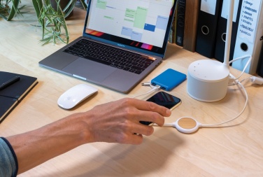 Logotrade liikelahjat mainoslahjat tuotekuva: 3-in-1 5W bambu langaton laturi