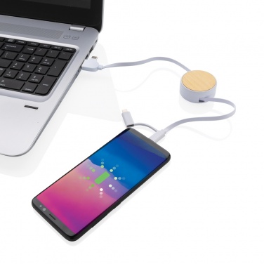 Logotrade liikelahja mainoslahja kuva: RCS Ontario 6-in-1 sisäänvetäytyvä kaapeli