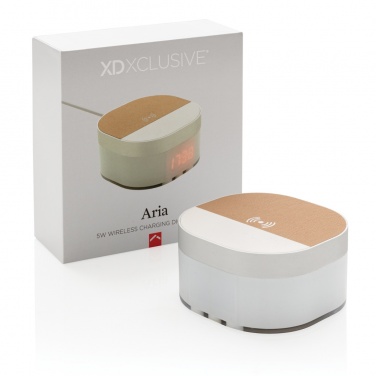 Logo trade liikelahja kuva: Aria 5W langattomasti ladattava digikello