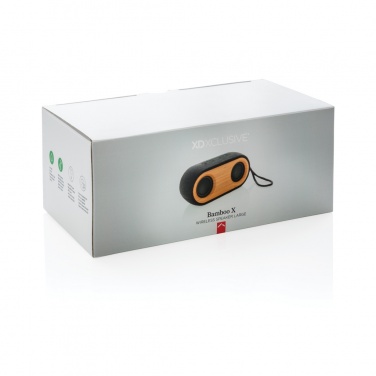 Logo trade liikelahja kuva: Bamboo X -kaksoiskaiutin