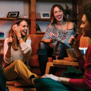 Logotrade mainostuotet kuva: Singvibe RCS karaokesarja tuplamikrofonilla kierrätysmuovia