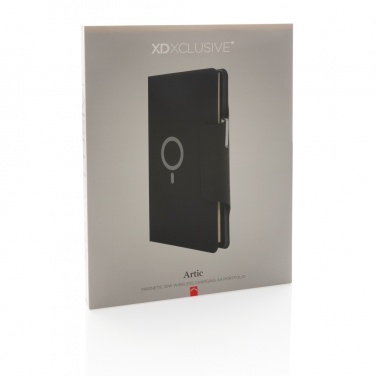 Logotrade mainoslahjat ja liikelahjat tuotekuva: Artic Magneettinen 10W langattomasti lataava A4 portfolio