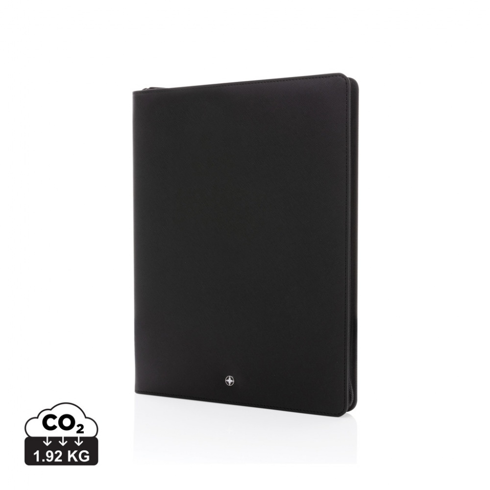 Logo trade liikelahja kuva: Swiss Peak Heritage RCS rPU A4 portfolio vetoketjulla