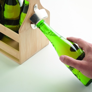 Logo trade liikelahja mainoslahja tuotekuva: Olutlaatikko bambua