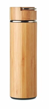 Logotrade mainostuote tuotekuva: Bambu termospullo 400 ml TAMPERE