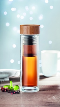 Logo trade liikelahjat mainoslahjat kuva: Borosilikaattilasipullo München