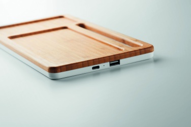 Logotrade liikelahjat kuva: Bambu langaton laturi 5W MALABAR