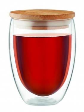 Logo trade mainoslahja ja liikelahja tuotekuva: Bambu borosilikaattilasi 350 ml Cologne