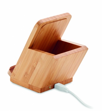 Logo trade mainoslahjat tuotekuva: Bambu langaton laturi 5W BAICOI