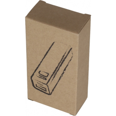 Logo trade mainoslahja kuva: Metallinen virtapankki PORT HOPE 2200mAh