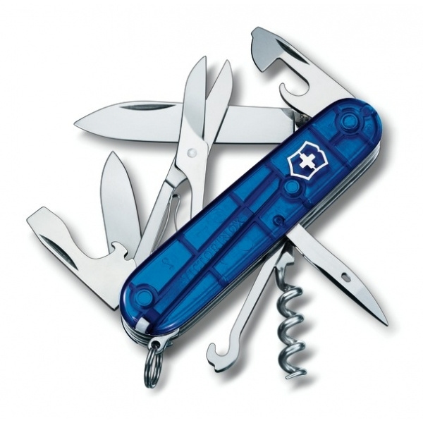 Logo trade mainoslahjat tuotekuva: Taskuveitsi Climber läpinäkyvä Victorinox