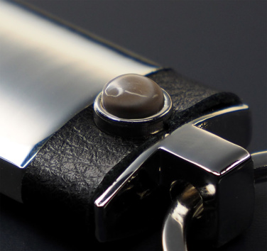 Logo trade liikelahjat mainoslahjat kuva: Raidallinen piikivi-avainrengas 1292095