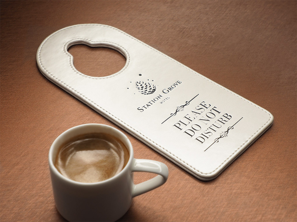 Logo trade mainoslahja ja liikelahja tuotekuva: Hotellin oviripustin 1111119