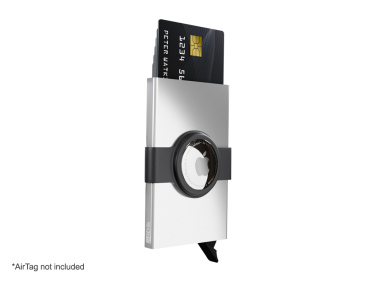 Logo trade mainoslahja ja liikelahja tuotekuva: RFID-luottokorttikotelo, jossa on pidike AirTagille 2163108
