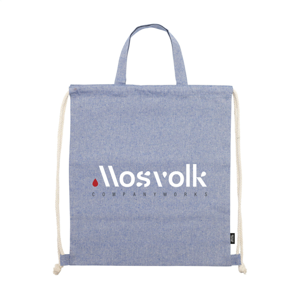 Logo trade liikelahja mainoslahja tuotekuva: GRS Recycled Cotton PromoBag Plus (180 g/m²) reppu