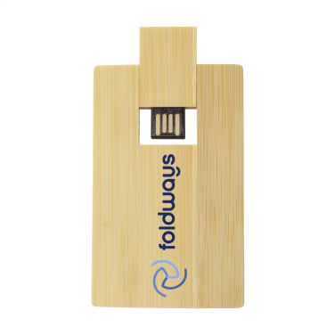 Logotrade liikelahja tuotekuva: Luottokortti USB Bamboo 64GB