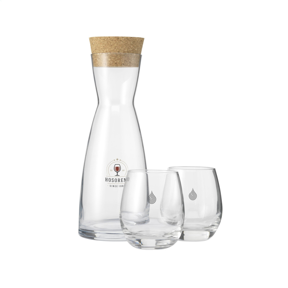 Logo trade mainoslahjat tuotekuva: Ypsilon Carafe 1 L korkkikorkilla