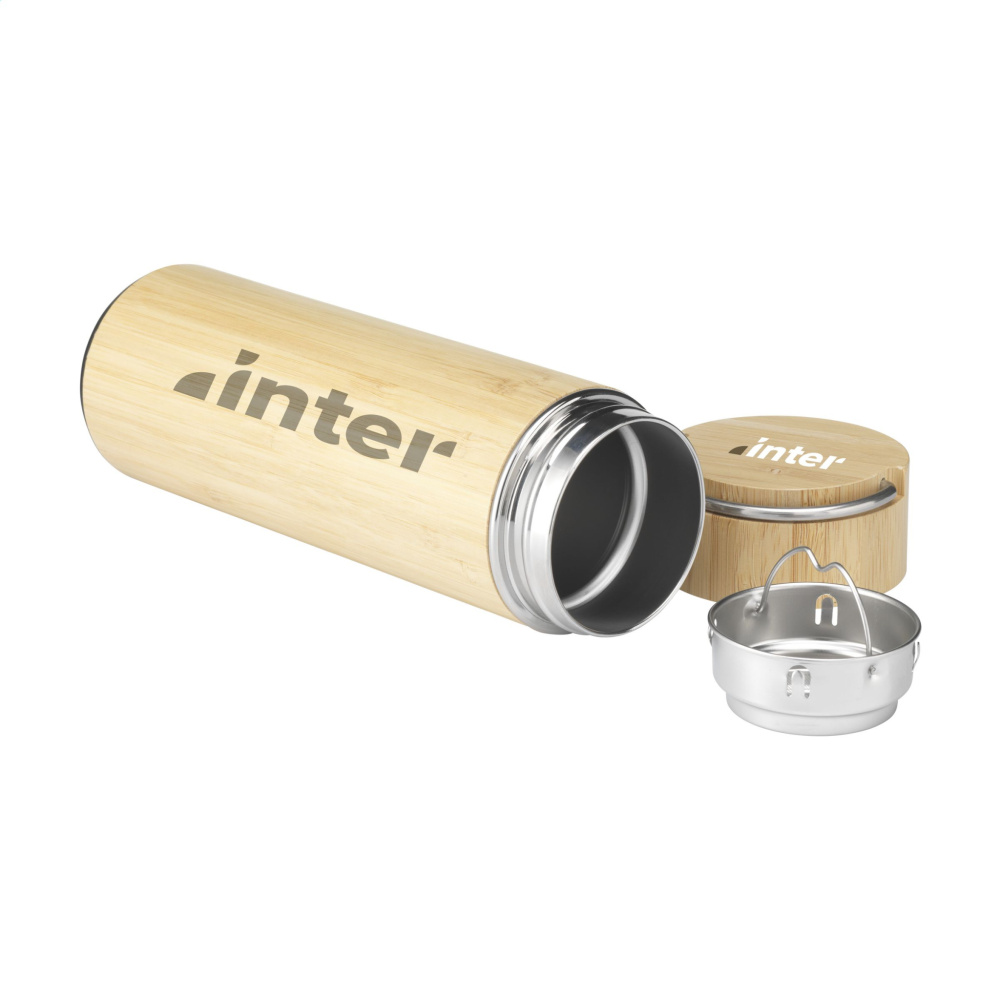 Logo trade liikelahja mainoslahja tuotekuva: Nikko 330 ml bambu termopullo/termokuppi