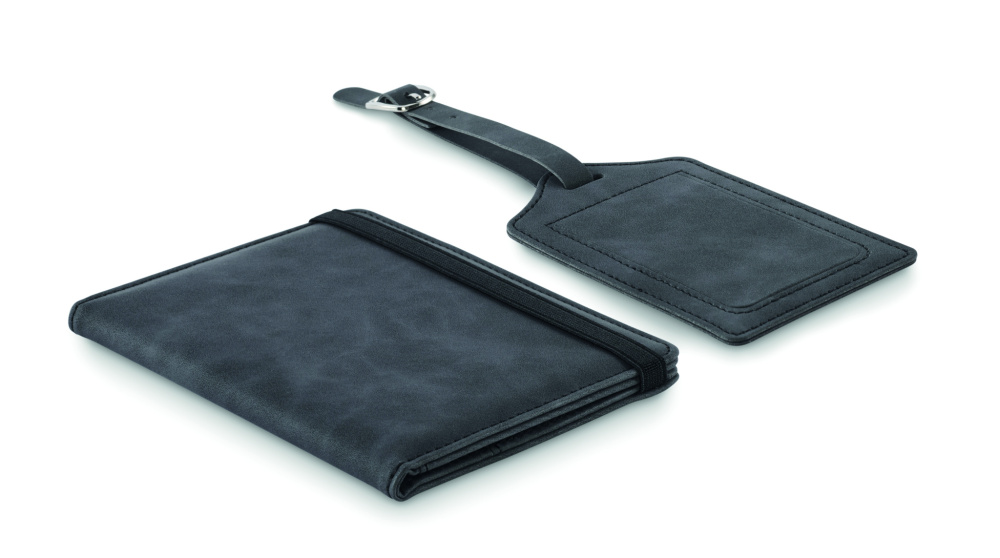 Logotrade mainostuote tuotekuva: Passinkannet ja matkalaukku tagi