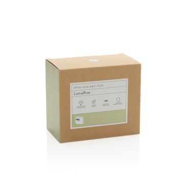 Logotrade mainoslahjat kuva: LumaRise RCS -herätyskello, valkoinen kohina, kierrätysmuovi