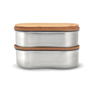 Logotrade mainostuote tuotekuva: Black+Blum teräksestä valmistettu kaksiosainen eväsrasia