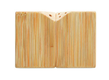 Logo trade mainoslahja ja liikelahja tuotekuva: Bambu suola & pippurisetti