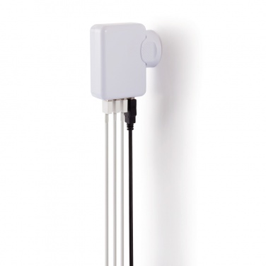 Logotrade firminės dovanos nuotrauka: Kelioninis kištukas su 4 USB prievadais