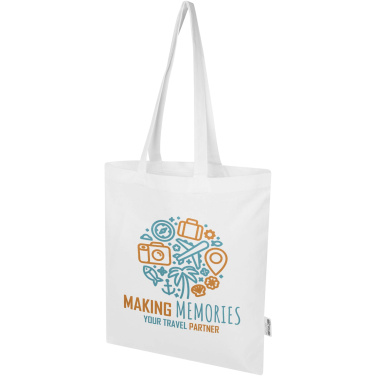 Logotrade reklaminiai produktai nuotrauka: Madras Blend 140 g/m² GRS perdirbtos medvilnės medžiaginis krepšys, 7 l