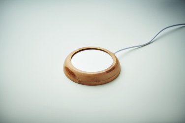 Logotrade verslo dovanos nuotrauka: Bambukinis puodelių šildytuvas su USB