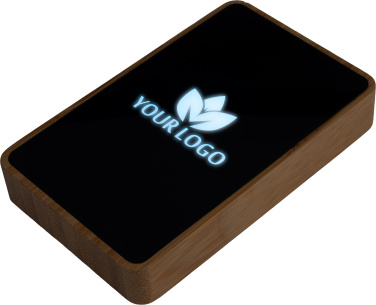 Logotrade firminės dovanos nuotrauka: 5000 mAh išorinė baterija su šviečiančiu logotipu