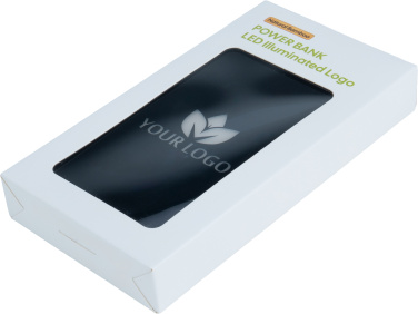 Logotrade firminės dovanos nuotrauka: 5000 mAh išorinė baterija su šviečiančiu logotipu